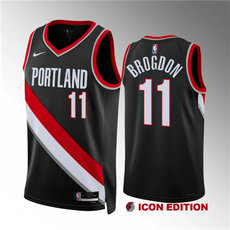 Nike Portland Trail Blazers #11 Malcolm Brogdon Black Stitched NBA Jersey