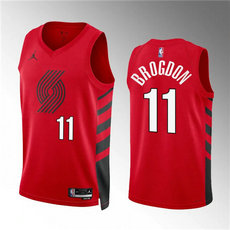 Nike Portland Trail Blazers #11 Malcolm Brogdon Red Stitched NBA Jersey