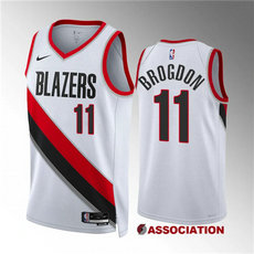 Nike Portland Trail Blazers #11 Malcolm Brogdon White Stitched NBA Jersey
