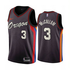 Nike Portland Trail Blazers #3 C.J. McCollum 2020-21 City With Advertising Authentic Stitched NBA jersey
