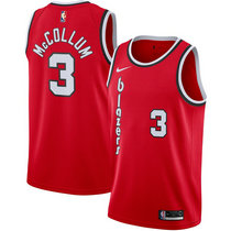 Nike Portland Trail Blazers #3 CJ McCollum Red Hardwood Classics Game Authentic Stitched NBA Jersey