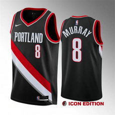 Nike Portland Trail Blazers #8 Kris Murray Black Stitched NBA Jersey