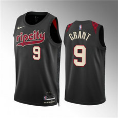 Nike Portland Trail Blazers #9 Jerami Grant Black 2024 City Stitched NBA Jersey