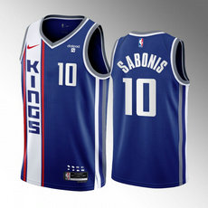 Nike Sacramento Kings #10 Domantas Sabonis Blue 2024 City Stitched NBA Jersey