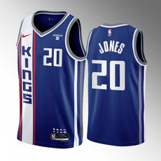 Nike Sacramento Kings #20 Colby Jones Blue 2024 City Stitched NBA Jersey