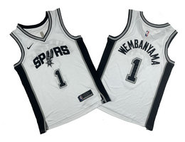 Nike San Antonio Spurs #1 Victor Wembanyama White Authentic Stitched NBA jerseys