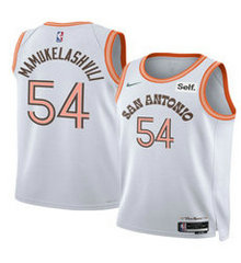 Nike San Antonio Spurs #54 Sandro Mamukelashvili 2024 White City Stitched NBA Jersey