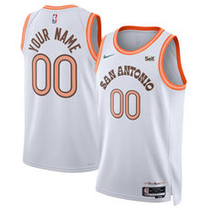 Nike San Antonio Spurs Custom 2024 White City Stitched NBA Jersey
