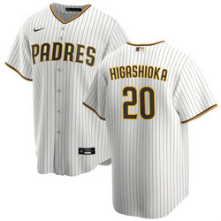 Nike San Diego Padres #20 Kyle Higashioka White Game Authentic Stitched MLB Jersey