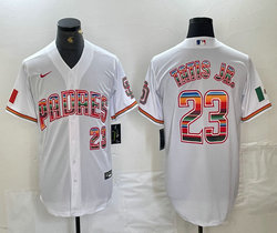 Nike San Diego Padres #23 Fernando Tatis Jr. White Mexico Authentic Stitched MLB Jersey