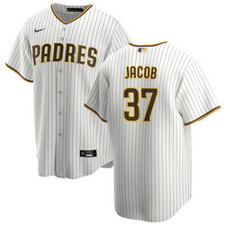 Nike San Diego Padres #37 Alek Jacob White Game Authentic Stitched MLB Jersey