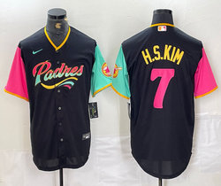 Nike San Diego Padres #7 Ha Seong Kim Joint Name Game Authentic Stitched MLB Jersey