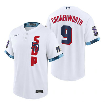 Nike San Diego Padres #9 Jake Cronenworth 2021 All star White Game Authentic Stitched MLB Jersey