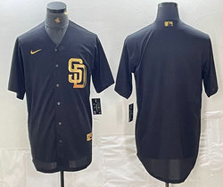Nike San Diego Padres Blank Black Gold 4(IV) Authentic Stitched MLB Jersey
