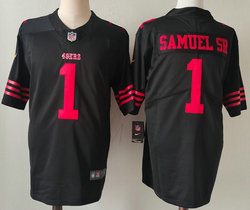 Nike San Francisco 49ers #1 Deebo Samuel Sr Black Vapor Untouchable Authentic Stitched NFL Jersey