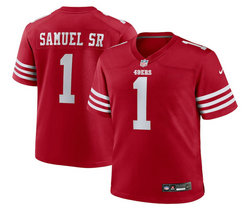 Nike San Francisco 49ers #1 Deebo Samuel Sr Red Vapor Untouchable Authentic Stitched NFL Jersey