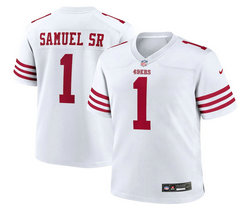 Nike San Francisco 49ers #1 Deebo Samuel Sr White Vapor Untouchable Authentic Stitched NFL Jersey