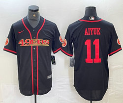 Nike San Francisco 49ers #11 Marquise Goodwin Black Joint adults 2(II) Authentic Stitched baseball jersey