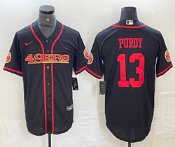 Nike San Francisco 49ers #13 Brock Purdy Black Joint adults 2(II) Authentic Stitched baseball jersey