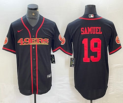Nike San Francisco 49ers #19 Deebo Samuel Black Joint adults 2(II) Authentic Stitched baseball jersey