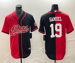 Nike San Francisco 49ers #19 Deebo Samuel Red Black Joint Authentic Stitched baseball jersey