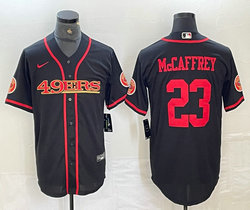 Nike San Francisco 49ers #23 Christian McCaffrey Black Joint adults 2(II) Authentic Stitched baseball jersey
