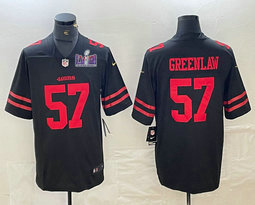 Nike San Francisco 49ers #57 Dre Greenlaw Black Vapor Untouchable With 2024 Super Bowl (LVIII ) patch Jersey