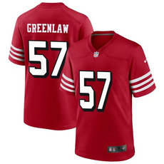 Nike San Francisco 49ers #57 Dre Greenlaw Red have the black outline Authentic stitched NFL jersey