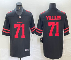Nike San Francisco 49ers #71 Trent Williams Black Vapor Untouchable Authentic Stitched NFL Jersey