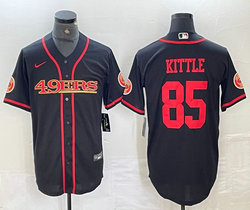 Nike San Francisco 49ers #85 George Kittle Black Joint adults 2(II) Authentic Stitched baseball jersey