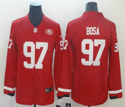 Nike San Francisco 49ers #97 Nick Bosa Red Long sleeve Vapor Untouchable Authentic Stitched NFL Jersey