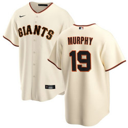 Nike San Francisco Giants #19 Tom Murphy Cream Game Authentic Stitched MLB Jersey