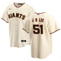 Nike San Francisco Giants #51 Jung Hoo Lee Cream Game Authentic Stitched MLB Jersey