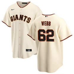 Nike San Francisco Giants #62 Logan Webb Cream Game Authentic Stitched MLB Jersey