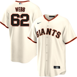 Nike San Francisco Giants #62 Logan Webb Cream MLB jersey