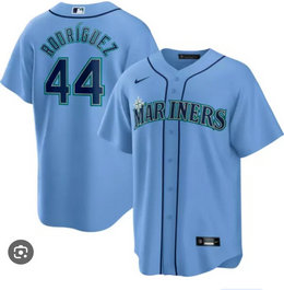 Nike Seattle Mariners #44 Julio Rodriguez Light Blue Game Authentic Stitched MLB jersey