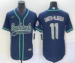 Nike Seattle Seahawks #11 Jaxon Smith-Njigba Blue Joint Adults baseball jersey