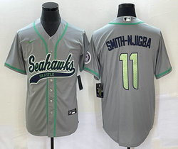 Nike Seattle Seahawks #11 Jaxon Smith-Njigba Gray Joint Adults baseball jersey