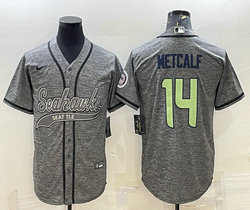 Nike Seattle Seahawks #14 D.K. Metcalf  Hemp grey Joint Authentic Stitched baseball jersey