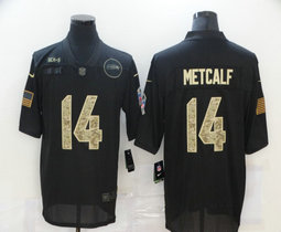 Nike Seattle Seahawks #14 D.K. Metcalf Camo 2020 Salute to Service Authentic Stitched NFL Jersey