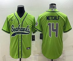 Nike Seattle Seahawks #14 D.K. Metcalf Green Joint Authentic Stitched baseball jersey