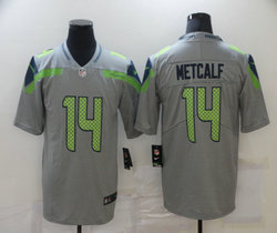 Nike Seattle Seahawks #14 D.K. Metcalf Silver Inverted Legend Authentic Stitched NFL Jersey