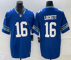 Nike Seattle Seahawks #16 Tyler Lockett Blue 2023 F.U.S.E. Vapor Untouchable Stitched Football Jersey