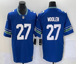 Nike Seattle Seahawks #27 Tariq Woolen Blue 2023 F.U.S.E. Vapor Untouchable Stitched Football Jersey