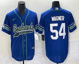 Nike Seattle Seahawks #54 Bobby Wagner Blue Joint 2(II) Authentic Stitched baseball jersey