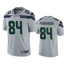 Nike Seattle Seahawks #84 Colby Parkinson Gray Vapor Untouchable Authentic Stitched NFL Jersey