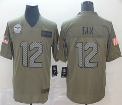 Nike Seattle Seahawks 12th Fan 2019 Salute To Service Authentic Stitched NFL jersey