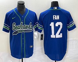 Nike Seattle Seahawks 12th Fan Blue Joint 2(II) Authentic Stitched baseball jersey