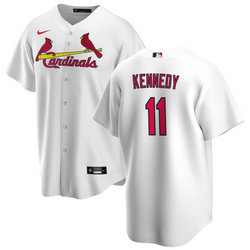 Nike St. Louis Cardinals #11 Buddy Kennedy White Game Authentic Stitched MLB Jersey