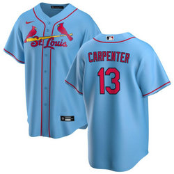 Nike St. Louis Cardinals #13 Matt Carpenter Blue Game Authentic Stitched MLB Jersey